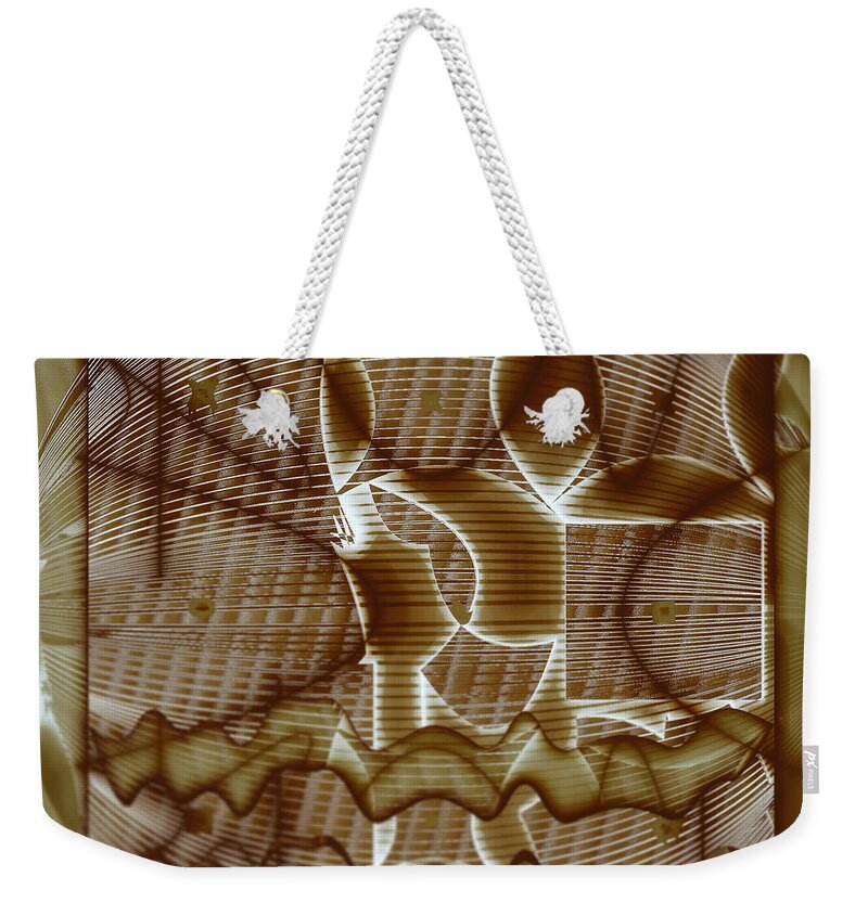 Abstract Weekender Tote Bag featuring the digital art Pattern 28 by Marko Sabotin