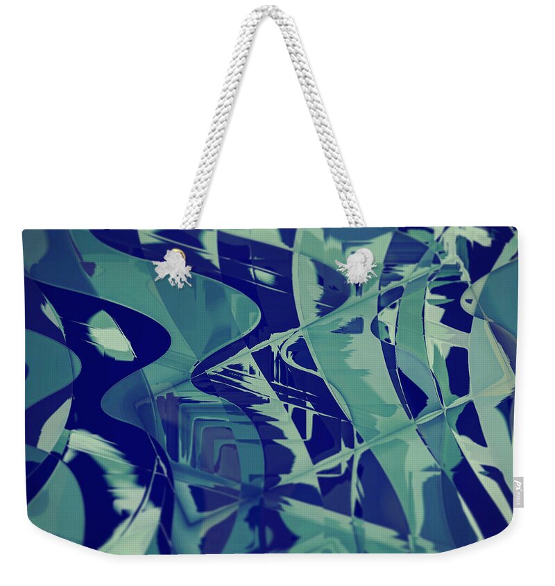 Abstract Weekender Tote Bag featuring the digital art Pattern 31 by Marko Sabotin