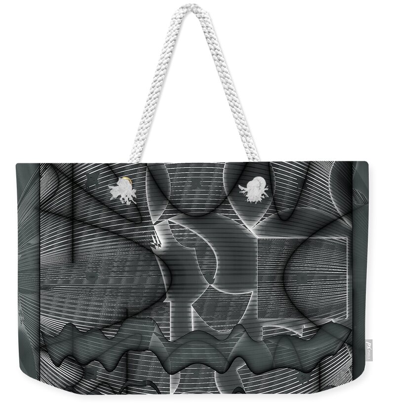 Abstract Weekender Tote Bag featuring the digital art Pattern 34 by Marko Sabotin