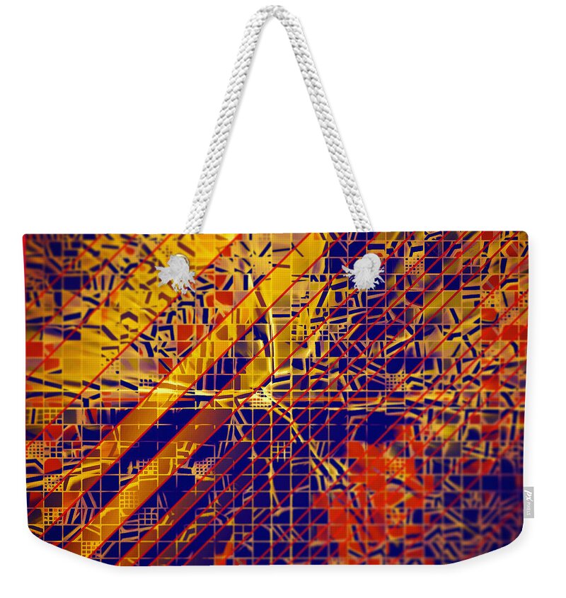 Abstract Weekender Tote Bag featuring the digital art Pattern 36 #1 by Marko Sabotin