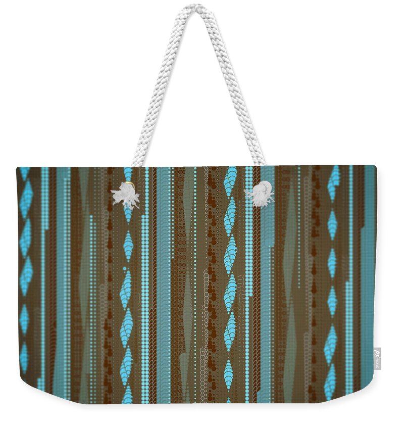 Abstract Weekender Tote Bag featuring the digital art Pattern 38 #1 by Marko Sabotin