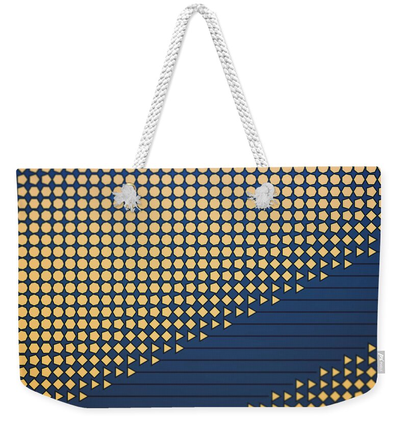 Abstract Weekender Tote Bag featuring the digital art Pattern 39 by Marko Sabotin