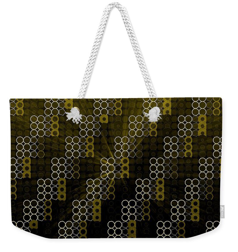 Abstract Weekender Tote Bag featuring the digital art Pattern 40 by Marko Sabotin