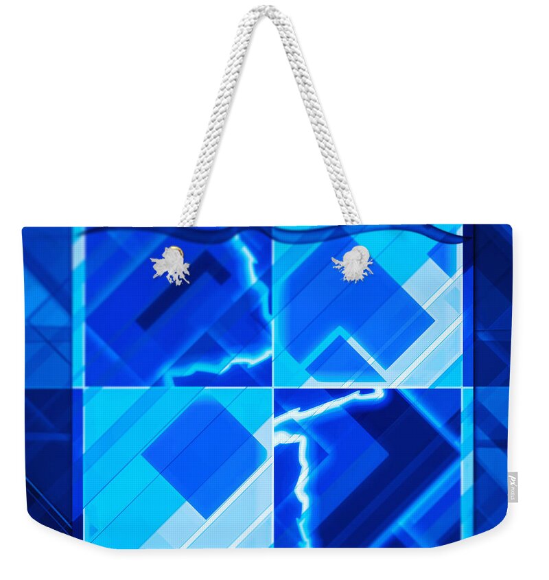 Abstract Weekender Tote Bag featuring the digital art Pattern 48 by Marko Sabotin