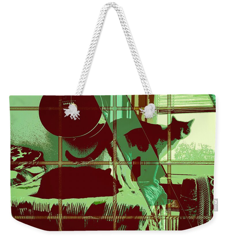 Abstract Weekender Tote Bag featuring the digital art Pattern 49 #1 by Marko Sabotin