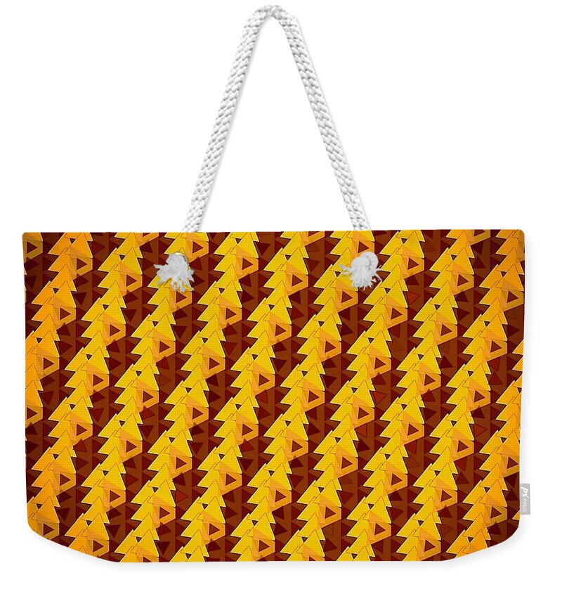 Abstract Weekender Tote Bag featuring the digital art Pattern 5 by Marko Sabotin