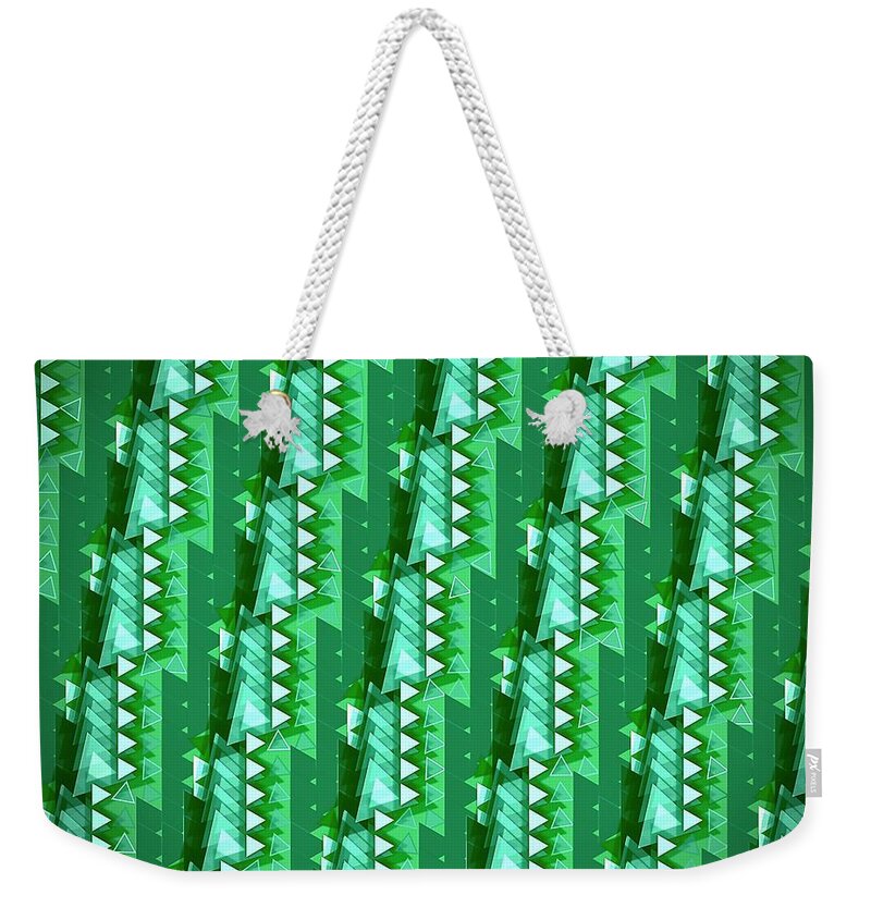 Abstract Weekender Tote Bag featuring the digital art Pattern 7 by Marko Sabotin