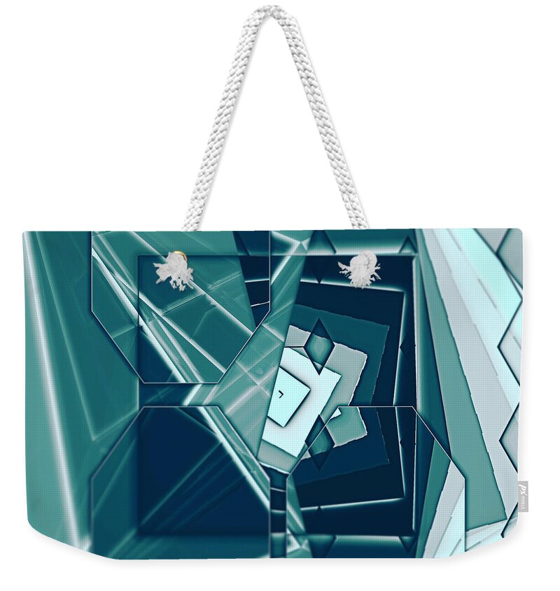 Abstract Weekender Tote Bag featuring the digital art Pattern 85 #1 by Marko Sabotin