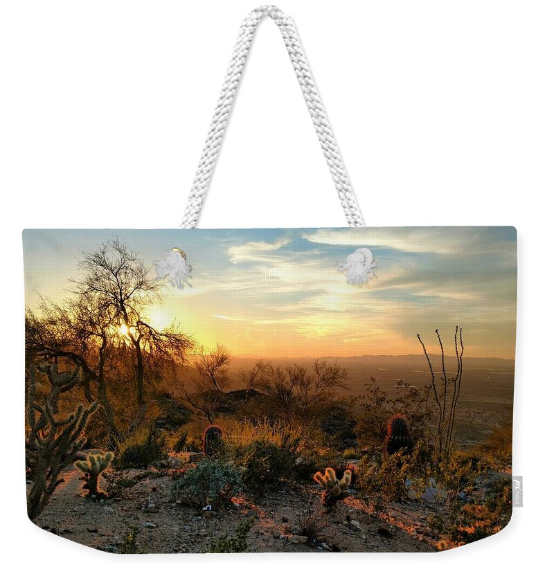  Weekender Tote Bag featuring the photograph Phoenix Sunset by Brad Nellis