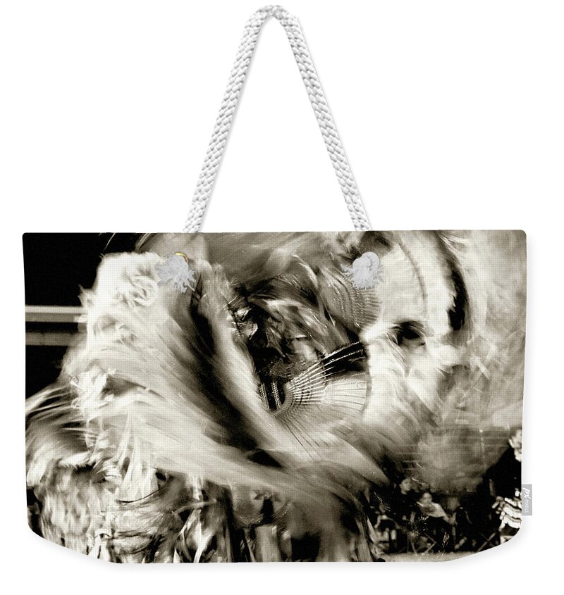 Fancy Dancer Weekender Tote Bag featuring the photograph Pow Wow Dancer by Cynthia Dickinson
