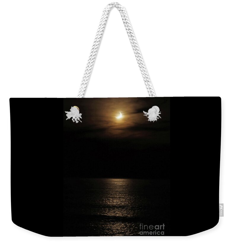 Ring Of Fire Weekender Tote Bag featuring the photograph Ring of Fire Partial Solar Eclipse #1 by Paula Guttilla