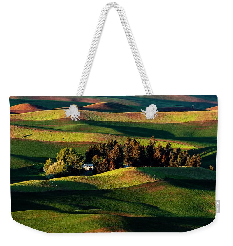 Palouse Weekender Tote Bag featuring the photograph Rolling Hills #1 by Yoshiki Nakamura