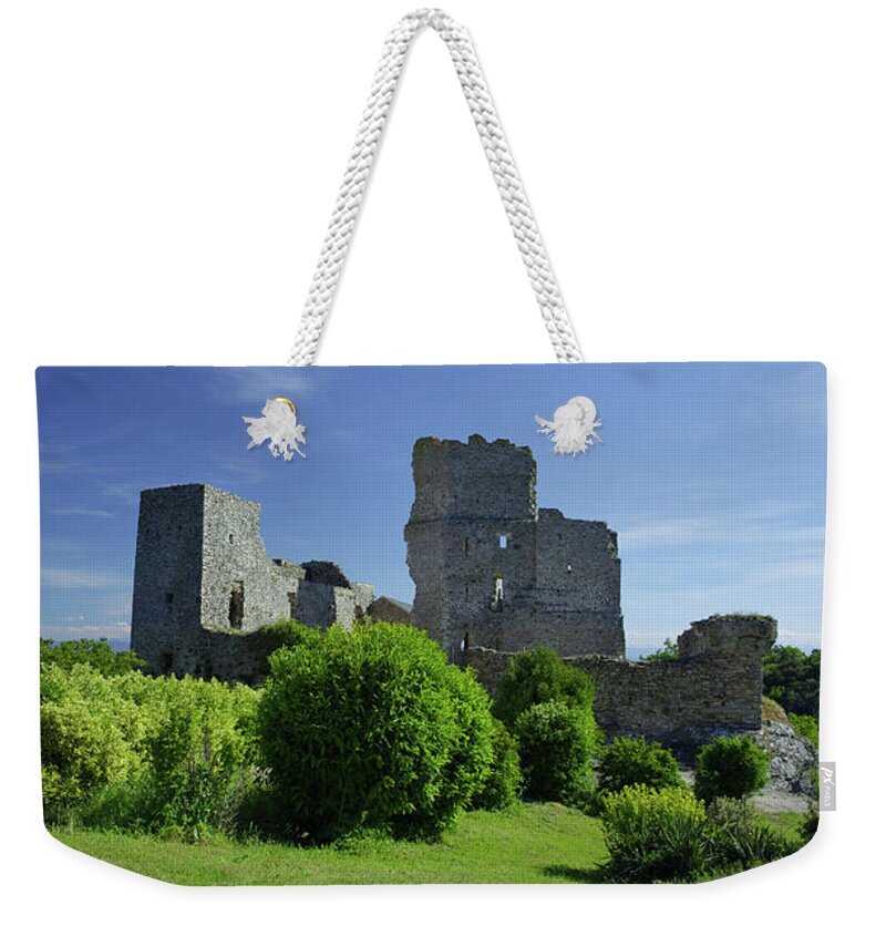 Landscape Weekender Tote Bag featuring the photograph Saissac over the centuries by Karine GADRE