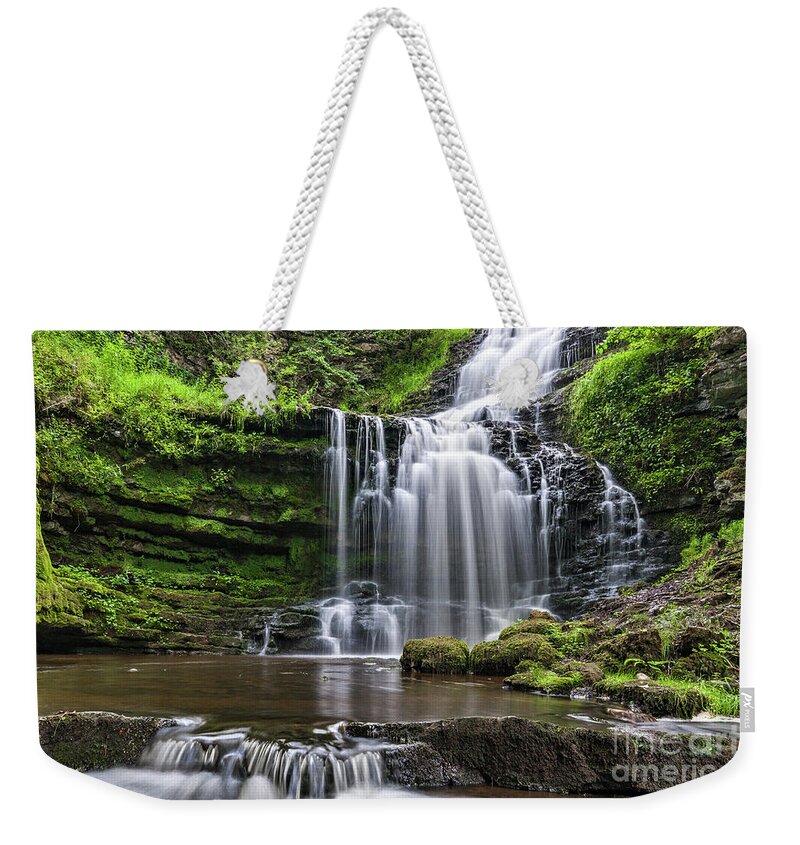 England Weekender Tote Bag featuring the photograph Scaleber Force, near Settle #1 by Tom Holmes Photography