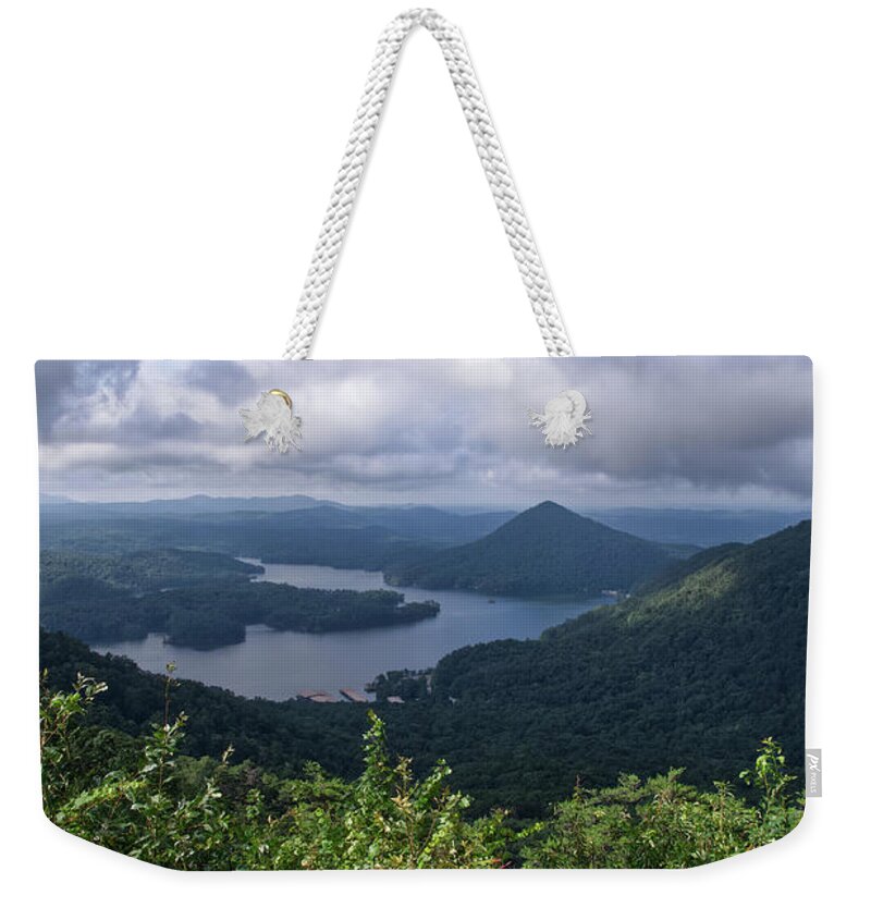 Lake Ocoee Weekender Tote Bag featuring the photograph Scenic Overlook 10 #1 by Phil Perkins