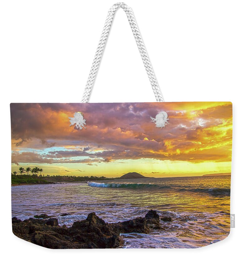 Maui Weekender Tote Bag featuring the digital art Secret Sunset #1 by Chris Spencer