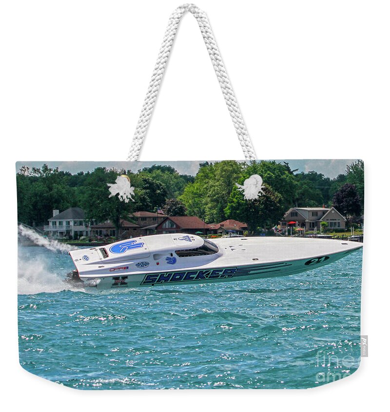 Offshore Weekender Tote Bag featuring the photograph Shocker #1 by Michael Petrick