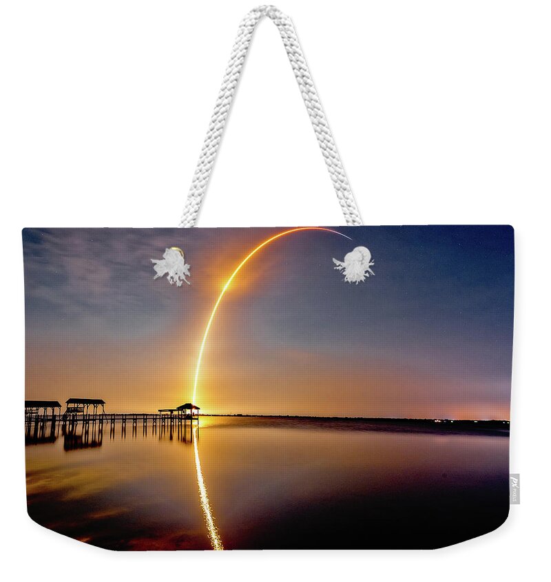Falcon 9 Weekender Tote Bag featuring the photograph SpaceX Falcon 9 #2 by Norman Peay