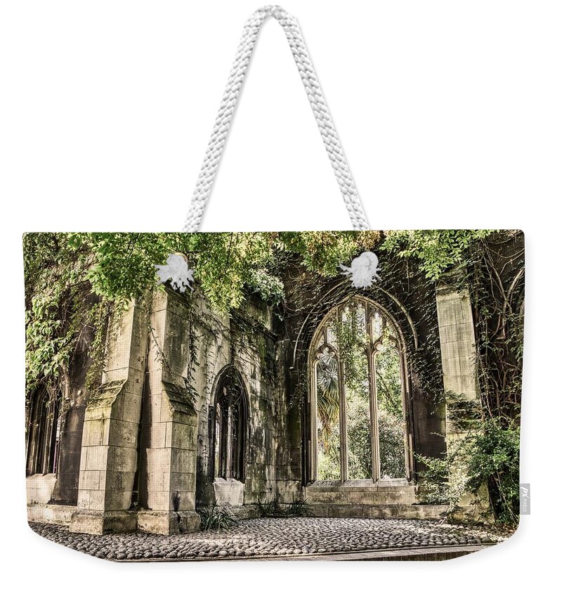 Church Weekender Tote Bag featuring the photograph St Dunstan In The East #2 by Raymond Hill