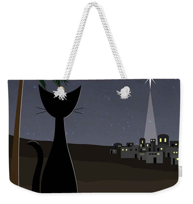 Christmas Weekender Tote Bag featuring the digital art Star of Bethlehem by Donna Mibus