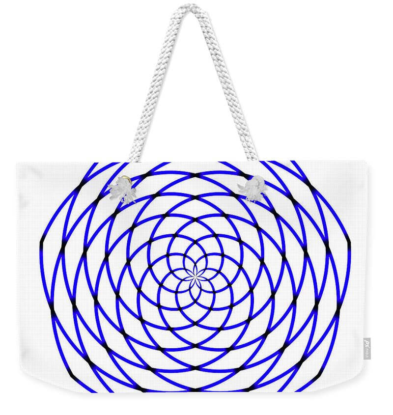 Op Art Weekender Tote Bag featuring the mixed media Starburst 2 by Gianni Sarcone