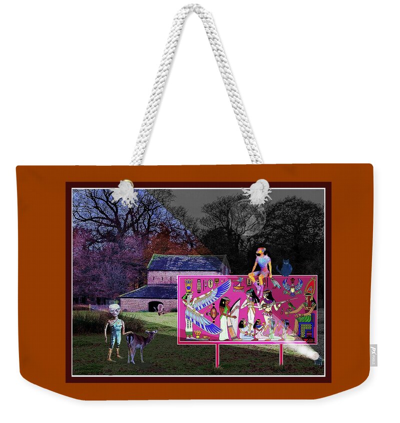 Night Weekender Tote Bag featuring the mixed media Strange Night #1 by Hartmut Jager