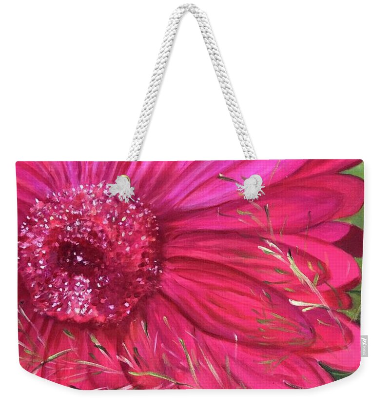 Aster Weekender Tote Bag featuring the painting Summer Dancer by Juliette Becker