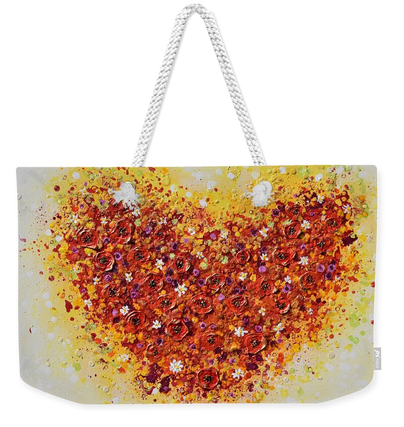 Heart Weekender Tote Bag featuring the painting Summer Love by Amanda Dagg