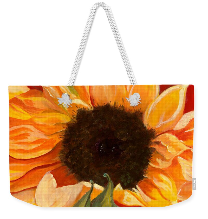 Autumn Weekender Tote Bag featuring the painting Sun Dancer by Juliette Becker