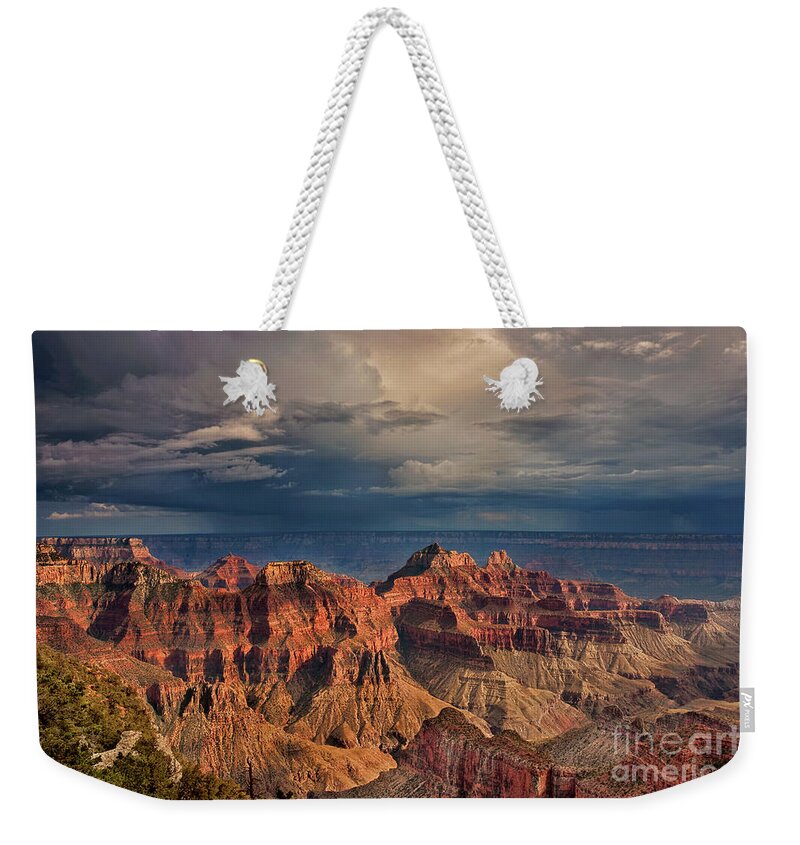 North America Weekender Tote Bag featuring the photograph Sunset North Rim Grand Canyon National Park Arizona #1 by Dave Welling