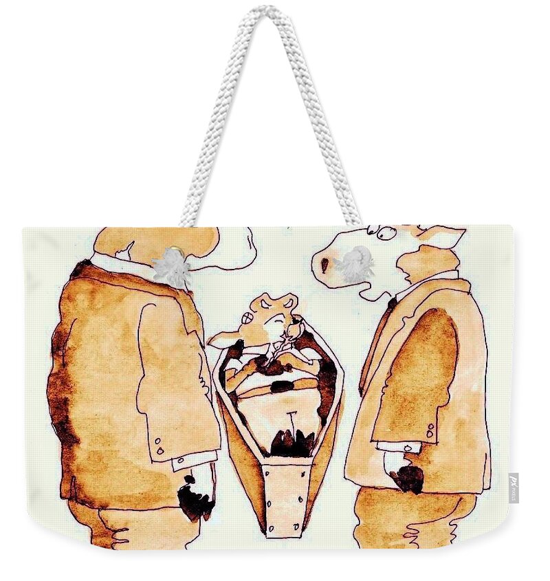Beef Cartoons Weekender Tote Bag featuring the photograph Taxes by Larry Campbell