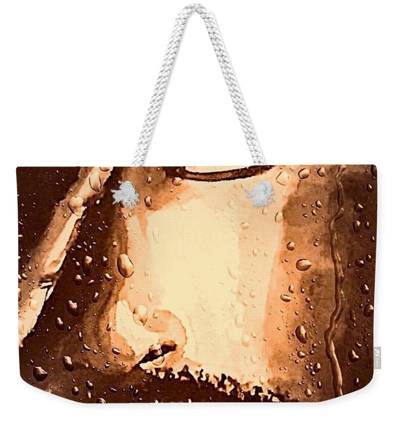  Weekender Tote Bag featuring the painting Tears #1 by Angie ONeal
