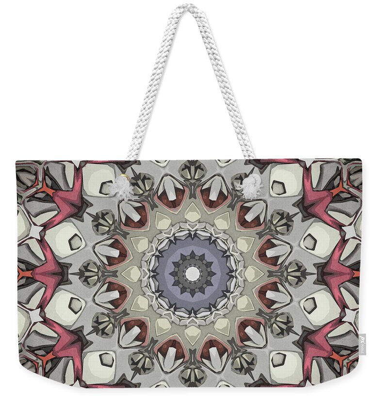 Digital Art Weekender Tote Bag featuring the digital art Textured Mandala by Phil Perkins