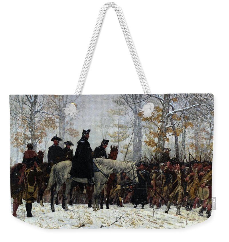 March Weekender Tote Bag featuring the painting The March to Valley Forge by William Trego