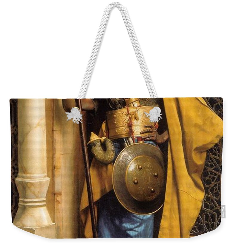 Guard Weekender Tote Bag featuring the painting The Palace Guard #1 by Ludwig Deutsch