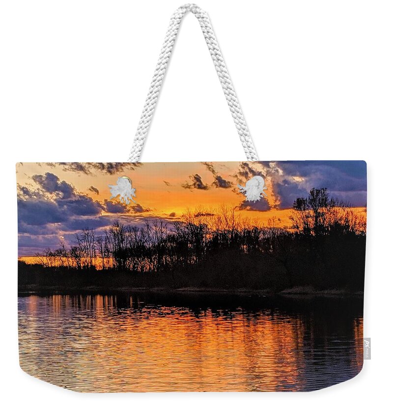  Weekender Tote Bag featuring the photograph Tinkers Creek Park Sunset by Brad Nellis