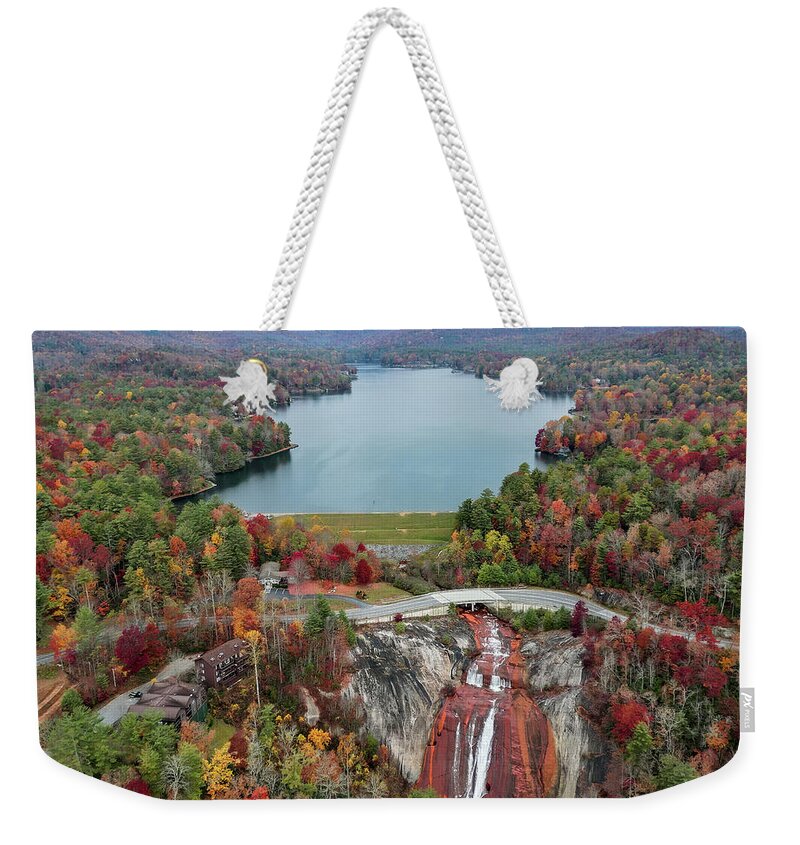  Weekender Tote Bag featuring the photograph Toxaway Falls #1 by Chris Berrier
