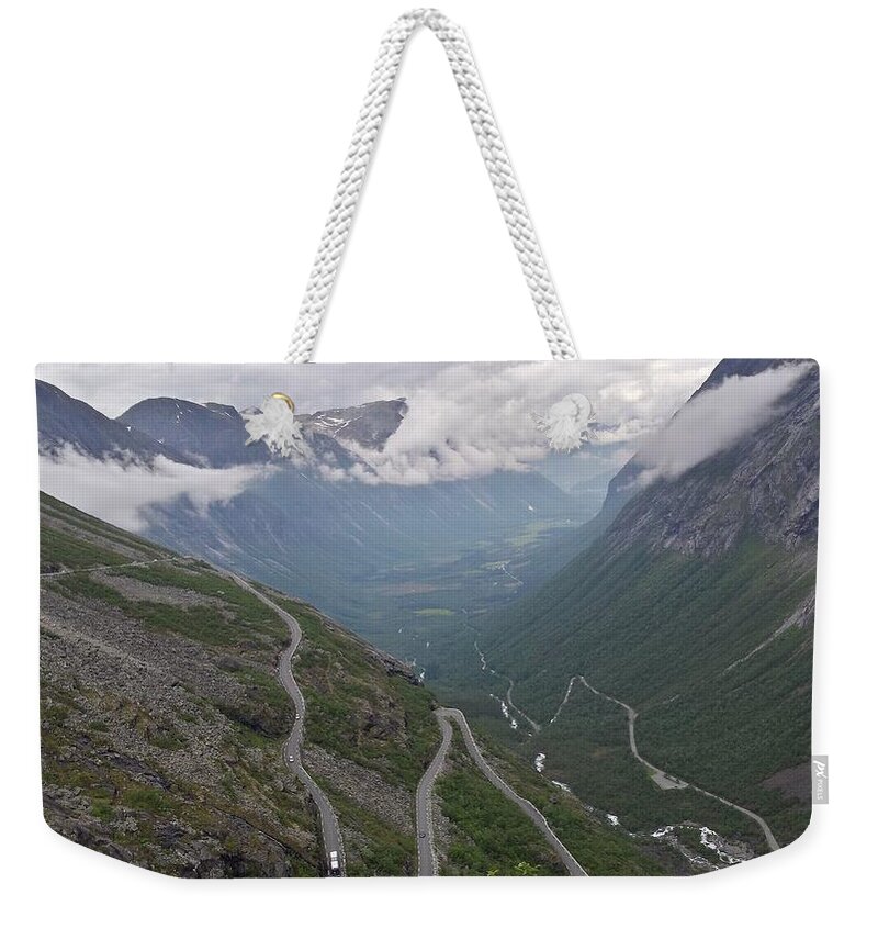 Trollstigen Weekender Tote Bag featuring the photograph Trollstigen Road Norway #2 by Joelle Philibert
