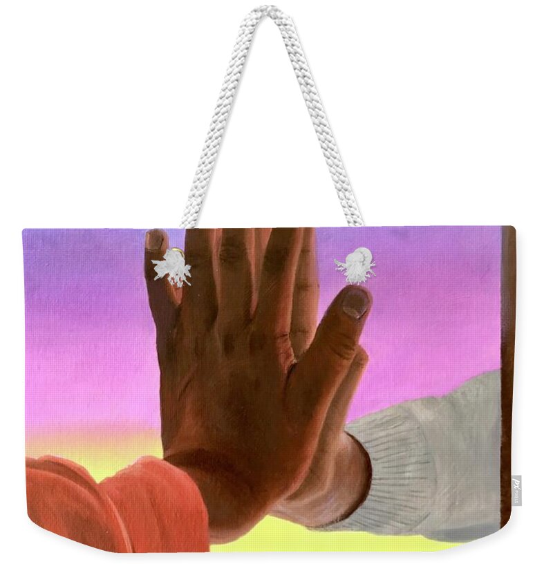 Hands Weekender Tote Bag featuring the painting Unnamed #1 by Marlene Little