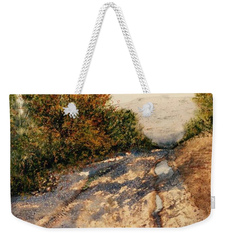 8 Weekender Tote Bag featuring the painting Up On The Mogollon by John Glass