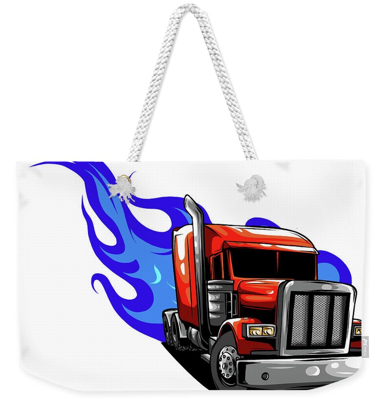 Vector Cartoon Semi Truck. vector illustration design Weekender Tote Bag by  Dean Zangirolami - Pixels