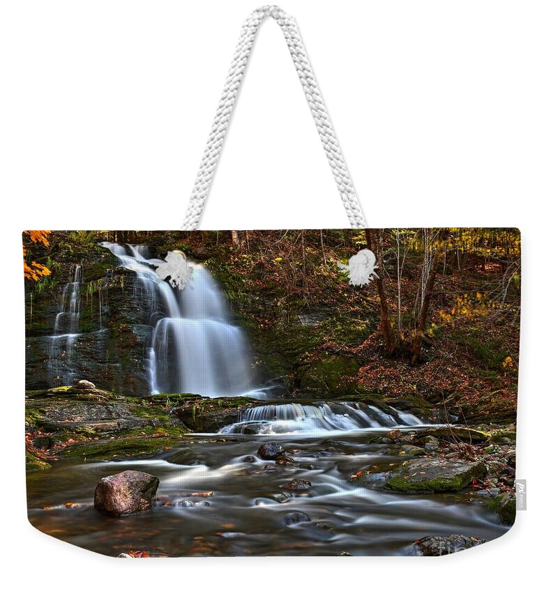 Waterfalls Weekender Tote Bag featuring the photograph Wiswall Brook Falls by Steve Brown