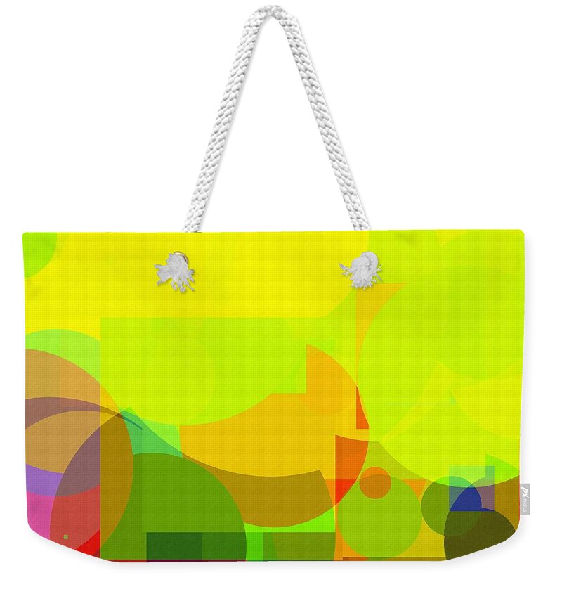 Background Weekender Tote Bag featuring the photograph very bright Colorful abstract background in primary colours #1 by David Ridley