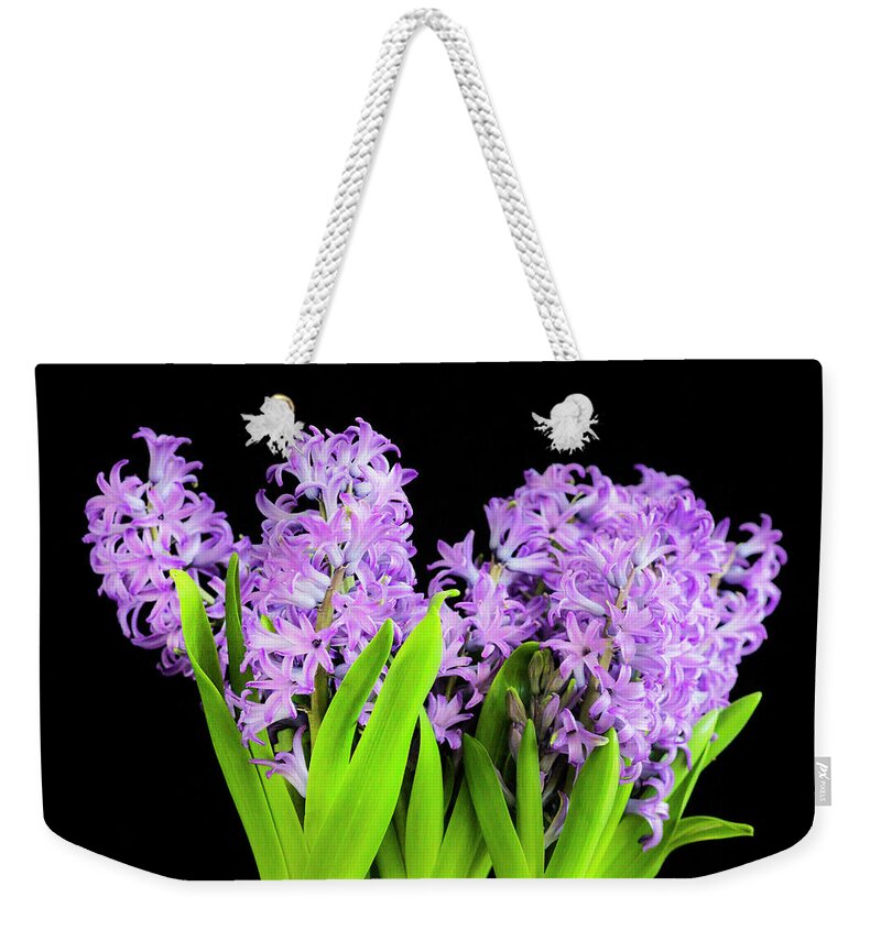 Hyacinths Weekender Tote Bag featuring the photograph Violet Hyacinths X102 #1 by Rich Franco