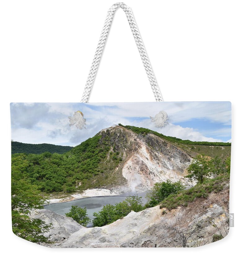Sunny Weekender Tote Bag featuring the photograph Volcano crater #1 by Yujun