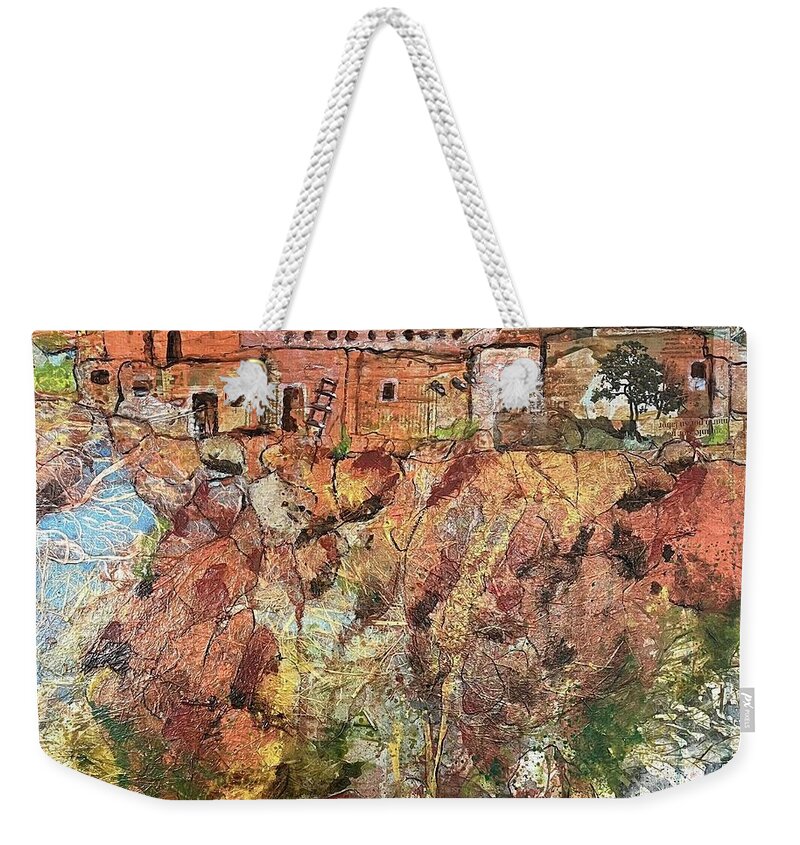 Walpi Village Weekender Tote Bag featuring the painting Walpi Village II by Elaine Elliott