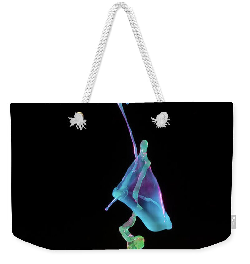 Water Weekender Tote Bag featuring the photograph Water Sculpture #1 by Deborah Ritch