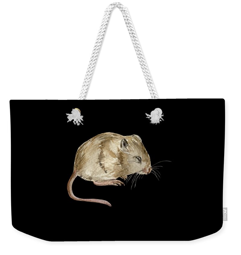 Watercolor mouse cute mouse drawing gifts #1 Weekender Tote Bag by Norman W  - Pixels