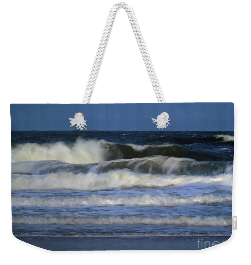 St Augustine Weekender Tote Bag featuring the photograph Waves In Slow Motion1 by D Hackett