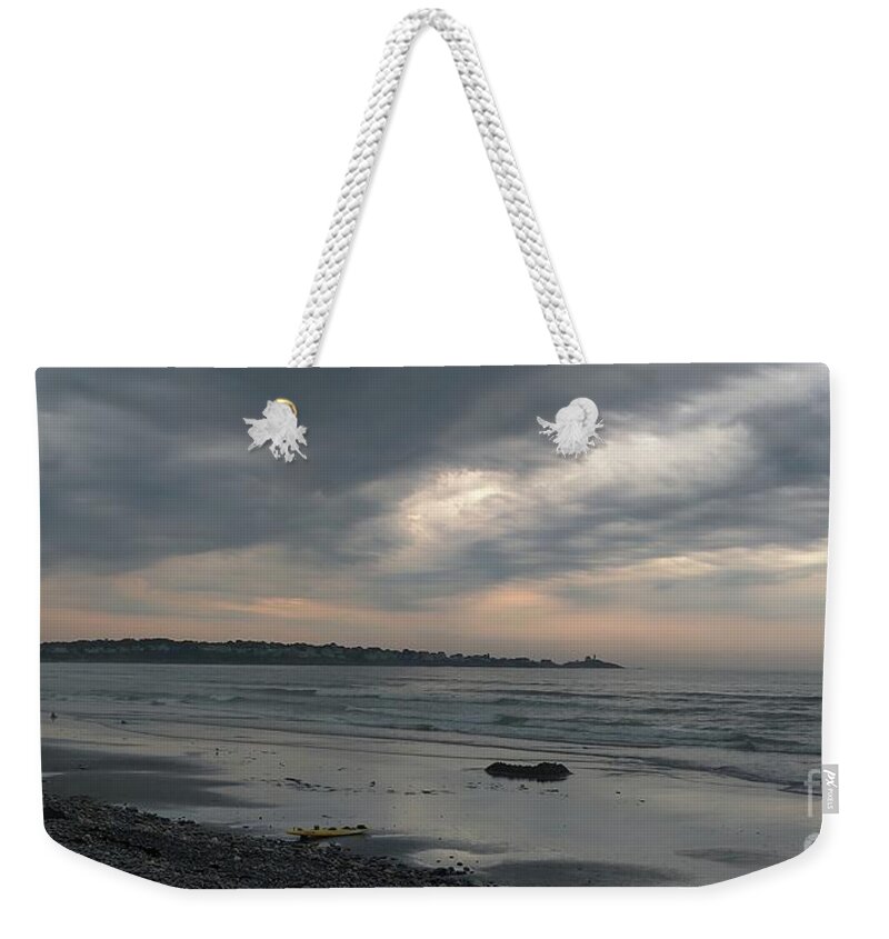 Sunset Weekender Tote Bag featuring the photograph York Beach, Maine #1 by Marcia Lee Jones
